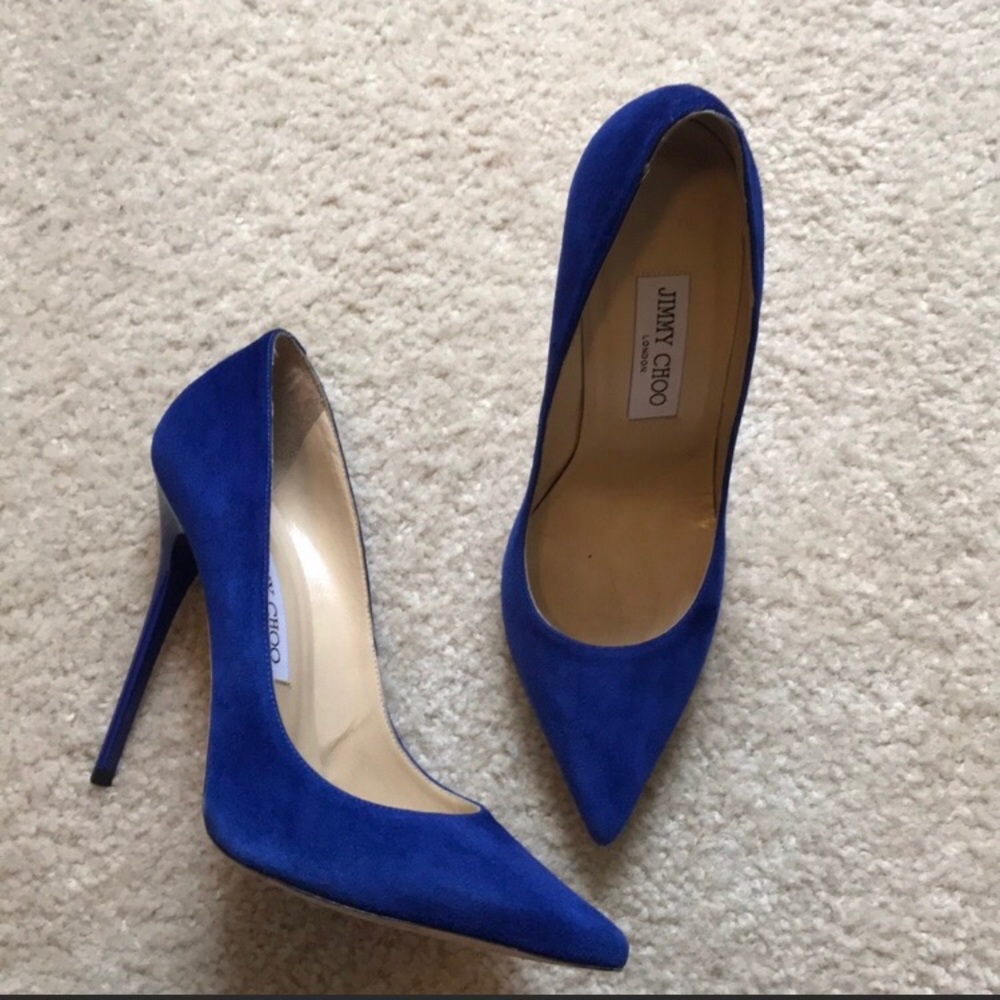 Suede Jimmy Choo Anouk heels